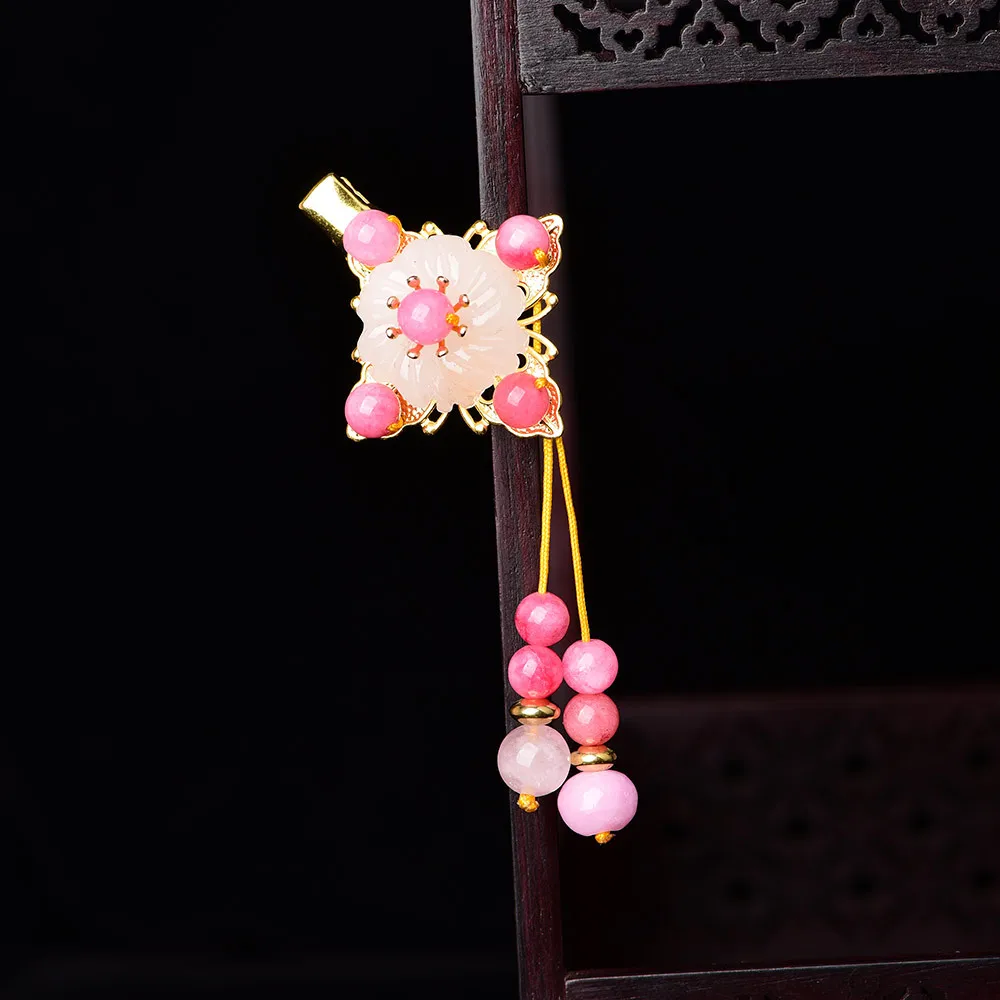 Заколка для волос в Корейском стиле розовая ретро заколка с кристаллами |