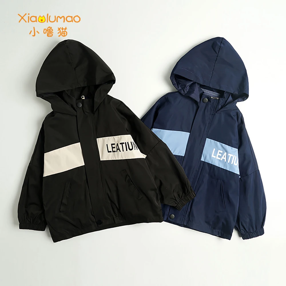 

New 2020 Spring Children Jackets New Fashion Zipper Full sleeved Boy's Hooded Jackets For 5-16 Years Kids Coats