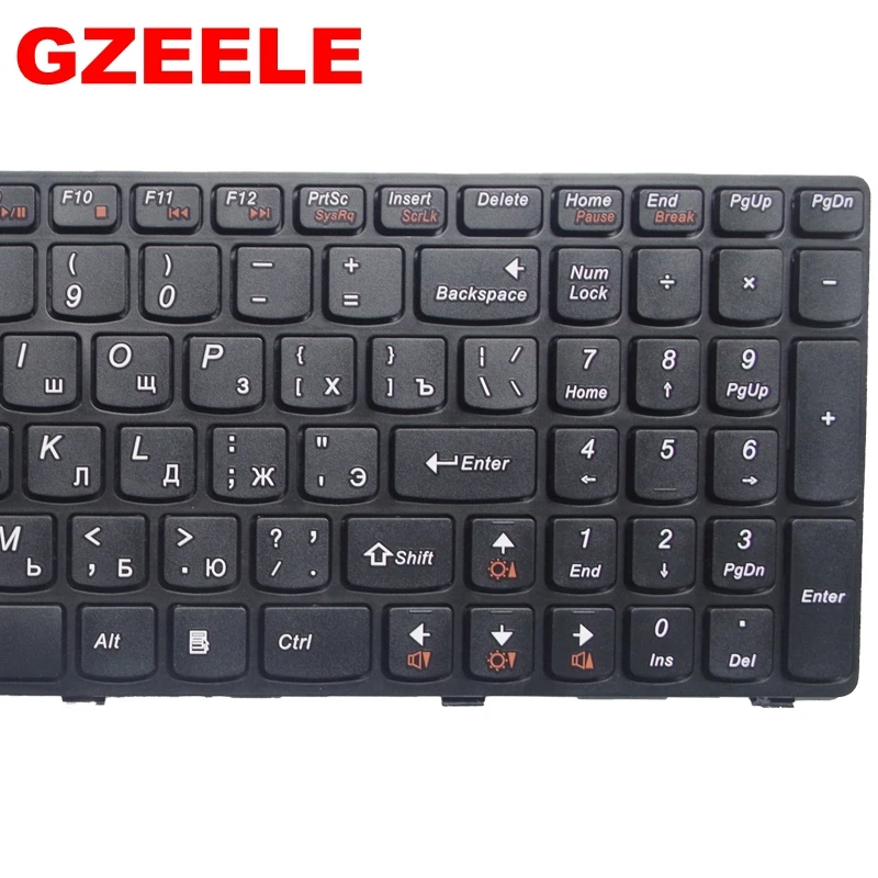 Русская клавиатура для ноутбука LENOVO G580 Z580A G585 Z585 G590 Z580 MP-10A33SU-686CW RU Ноутбук Замена с рамкой черный