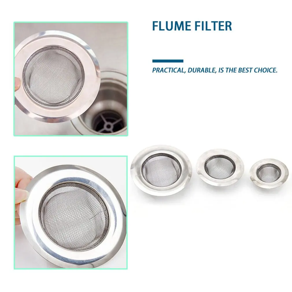 

Hot New Kitchen Fine Sink Filter Preventing Pool Bath Sewer Drain Intervals Plug Garbage Network Slag Strainer Stainless Steel