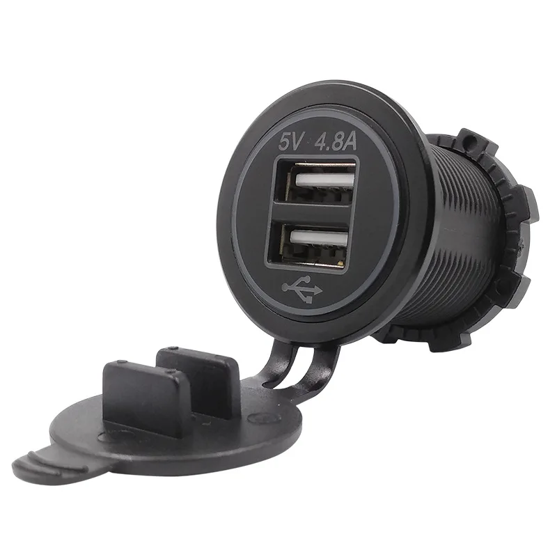 DIY 4.8A двойное зарядное устройство USB водонепроницаемая розетка двойной адаптер