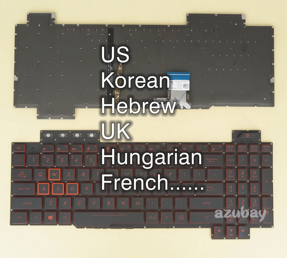 Клавиатура US KR HB FR UK HU для ASUS V170746GS1 V170746GE1 AEBKLY03010 AEBKLV03010 AEBKLE03010 AEBKL403010 AEBKLF03010 с