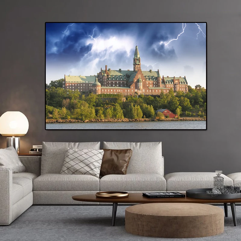 Декоративные картины Королевство Швеции старый замок картина для стены