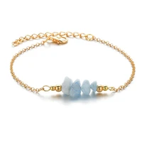 crystal charm bracelets for women fashion popular vintage blue crystal gravel hand chain adjustable bracelet jewelry accessories