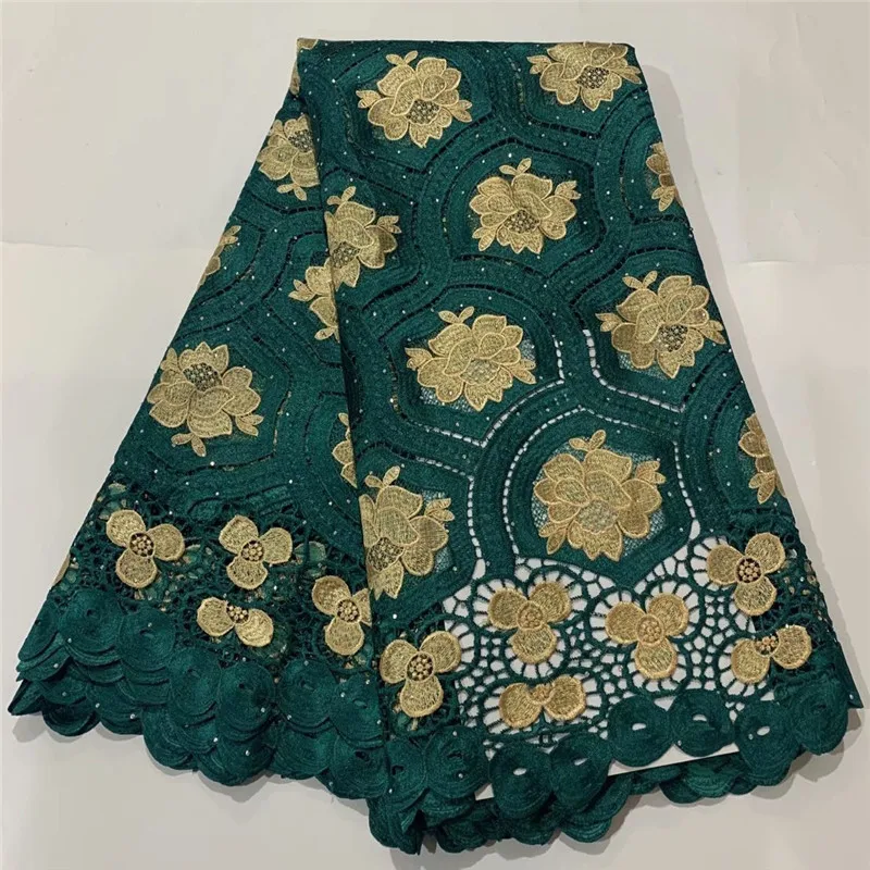 

Nigerian Lace Fabrics African Lace Fabric 2020 High Quality Lace with stones Green French Lace Fabric for Dress latest df12-75
