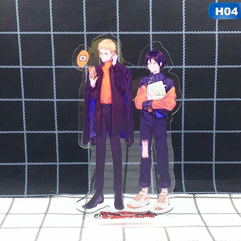 

15cm Anime Haikyuu!! Hinata Kageyama Tsukishima Sugawara Acrylic Stand Figures Model Desk Double Side Printed Figures Decor