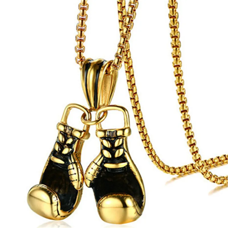 Ожерелье с мини боксерской перчаткой цепочка пара боксерских перчаток ожерелья