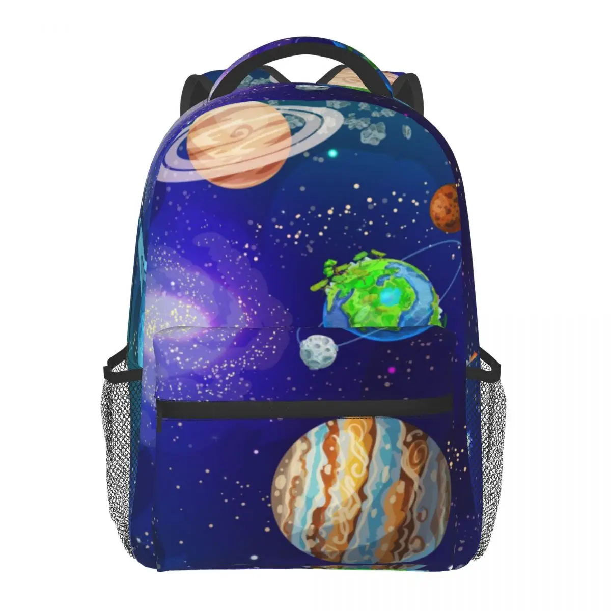 

Unique Large Capacity Backpack Cartoon Scientific Space Polyster Schoolbag College Laptop Backpack Travel Book Bag