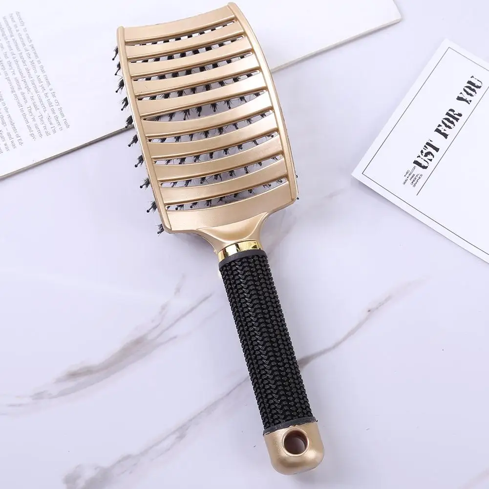 

Women Hair Scalp Massage Comb Anti-Static Straight Curly Hair Brush Salon Hairdressing Styling Tools