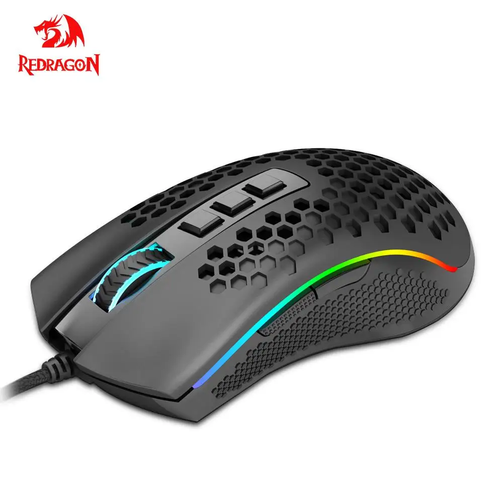 Игровая мышь Redragon Storm Elite M988 USB Проводная RGB подсветка 32000 точек/дюйм 9 Кнопок