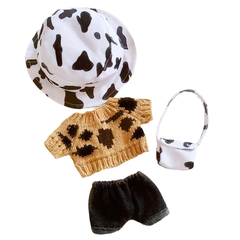 

1Set 20cm Doll Clothes Lovely animal COW style Cool Stuff Dolls Accessories Our Generation Korea Kpop EXO idol Dolls DIY Gift