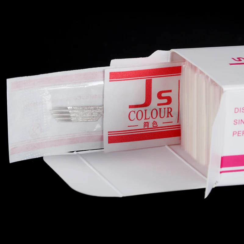 Высокое качество 100 шт 15 контактов 2 ряда для перманентного макияжа бровей Тату