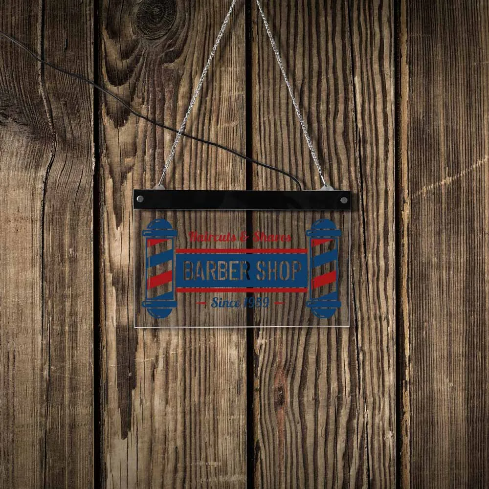 Парикмахерская со светодиодный Ной подсветкой | Дом и сад