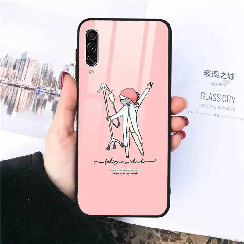 

Cartoon Medicine Doctor Nurse fashion Phone Case Tempered glass For Samsung S20 Ultra S7 edge S8 S9 S10 e plus note8 9 10 pro