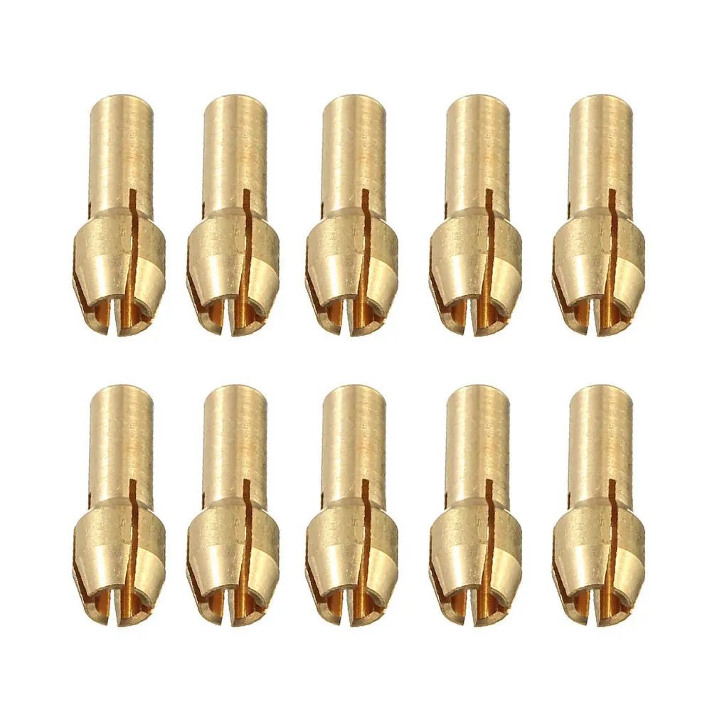 

10 X Brass Drill Chuck Collet Bits 0.5-3.2mm 4.0mm Shank For Rotary Tool Set