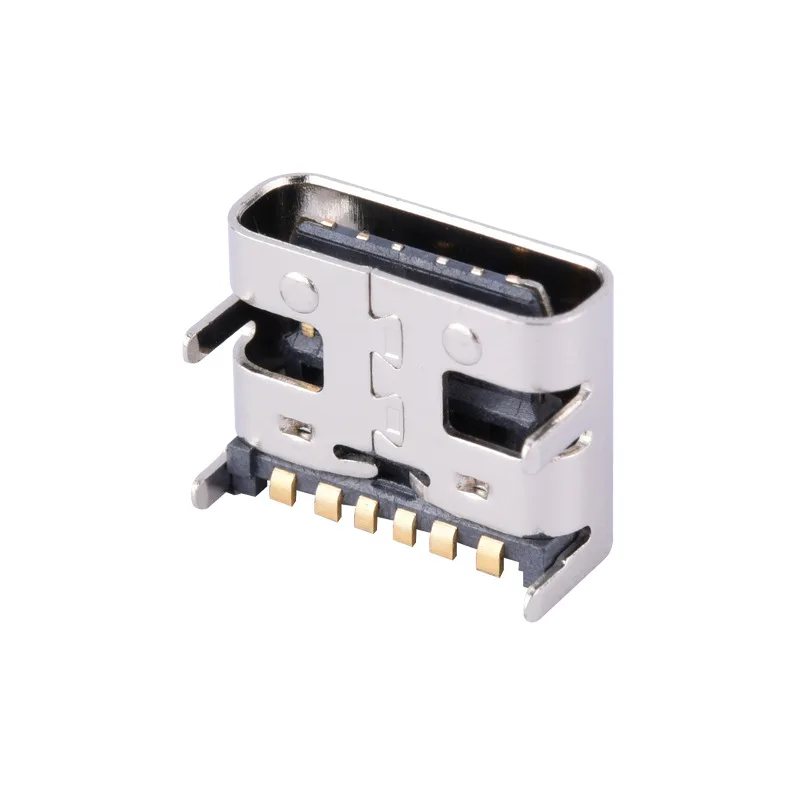 10 шт./лот 6 Pin SMT разъем Micro Тип USB C 3 1 женского размещения SMD DIP для PCB дизайна DIY