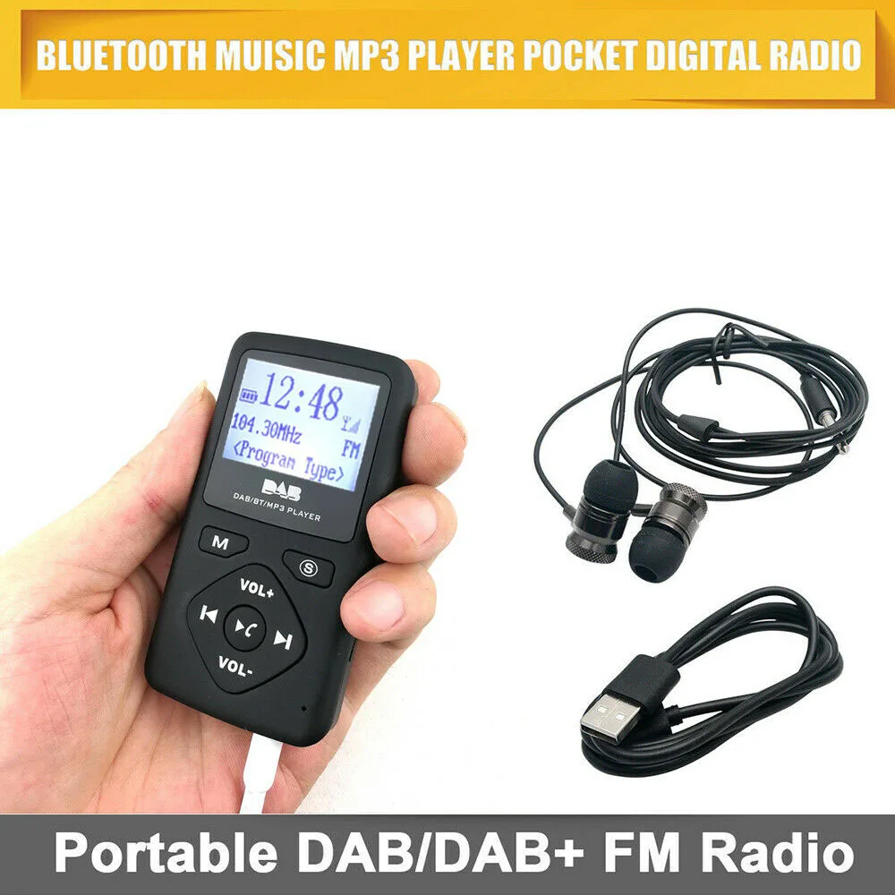 Портативный карманный цифровой мини-радиоприемник DAB/DAB + FM Bluetooth-совместимый
