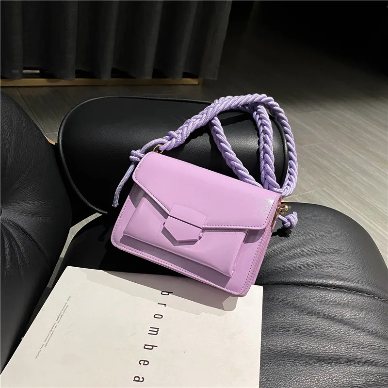 Однотонная сумка из искусственной кожи элегантные женские сумки через плечо для