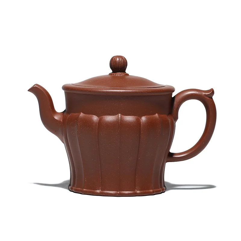 

Yixing purple clay teapot wide mouth lotus petal teapot yuzhongsha teapot gift raw ore pure handmade