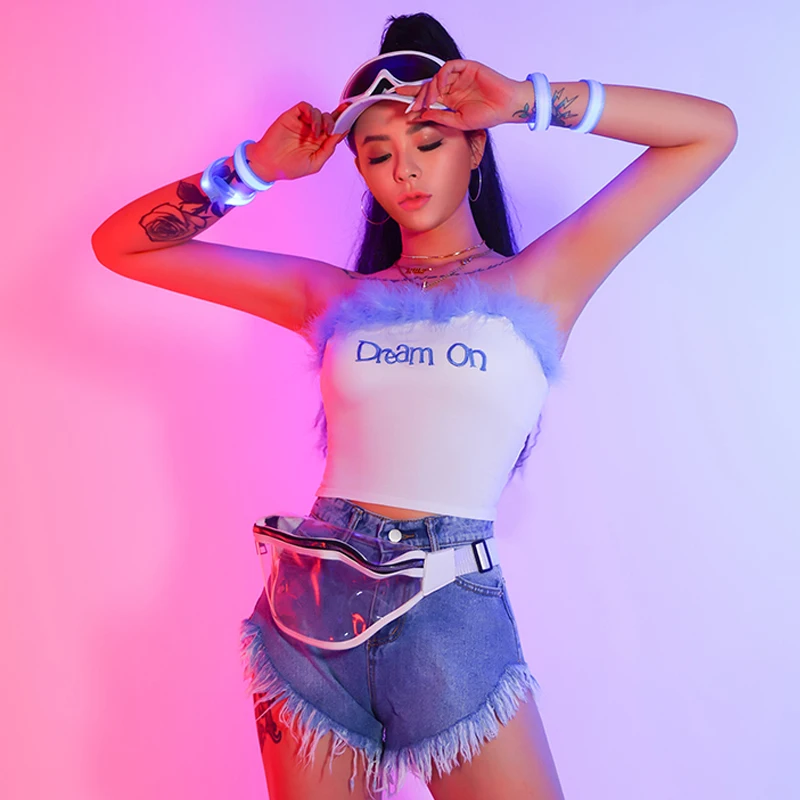 Женский костюм для диджея танцевальный бара и ГОГО сексуальный ночного клуба в