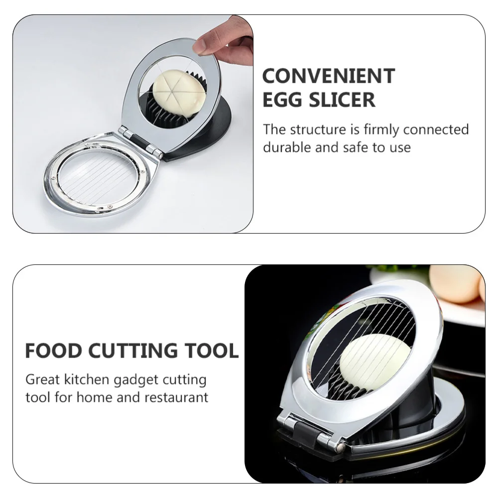 

2Pcs 2 in 1 Egg Cutters Preserved Egg Splitter Stainless Steel Cutting Tools