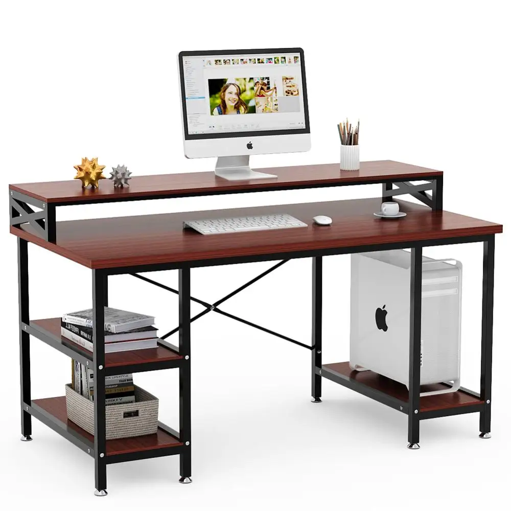 55 дюймовый компьютерный стол Tribesigns с полками для хранения | Мебель