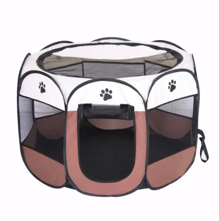 

travel playpen portable tent Pet Dog Folding Tent House Portable Octagonal Breathable Cage For Cats Playpen Puppy Kennel Fence