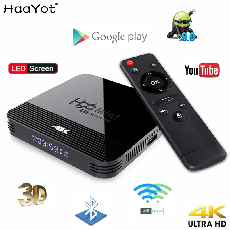 Android 9 0 H96 мини RK3228A ТВ-приставка 2 4G/5G двухдиапазонный Wifi Bluetooth 4 H96mini 1G/2G 8G/16G 4K HDR