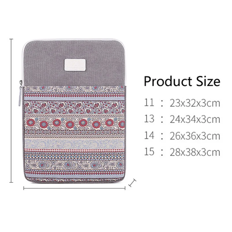 Fabric Tablet PC Bag Canvas Laptop Bag Case Cloth Notebook eBook Handbag for iPad Mackbook HUAWEI XIAOMI LENOVO HP DELL images - 6