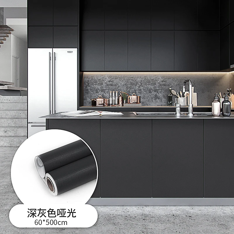 self adhesive vinyl film wallpaper furniture renovation stickers kitchen cabinet waterproof oil proof wall stickers home decor free global shipping