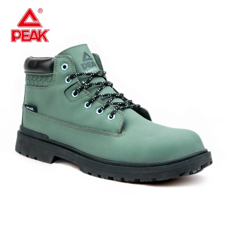 

Safety Shoes Waterproof Men Women Trendy Work Boots Leather Lightweight High Cut Composite Toe Caps PEAK LR93226 Size 35
