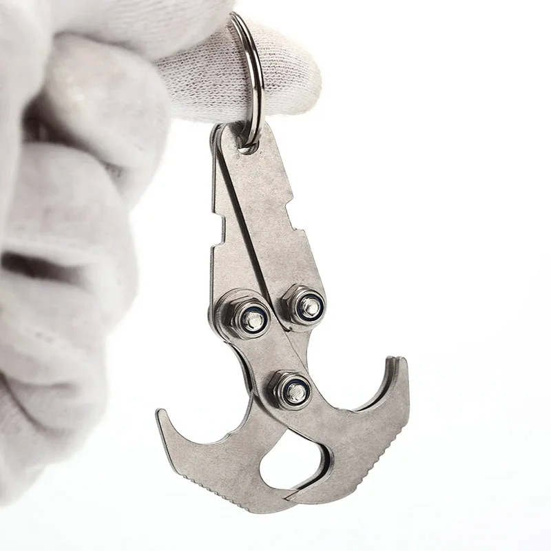 

Carabiners Gravity Hook Keychains Multifunctional Stainless Steel Survival Outdoor Magnetic Folding Grappling Hook Climbing Claw