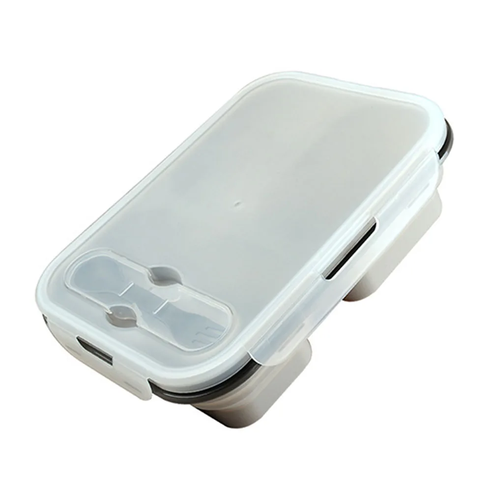 1100 мл с крышкой для хранения пищи путешествий компактный Мягкий силикон