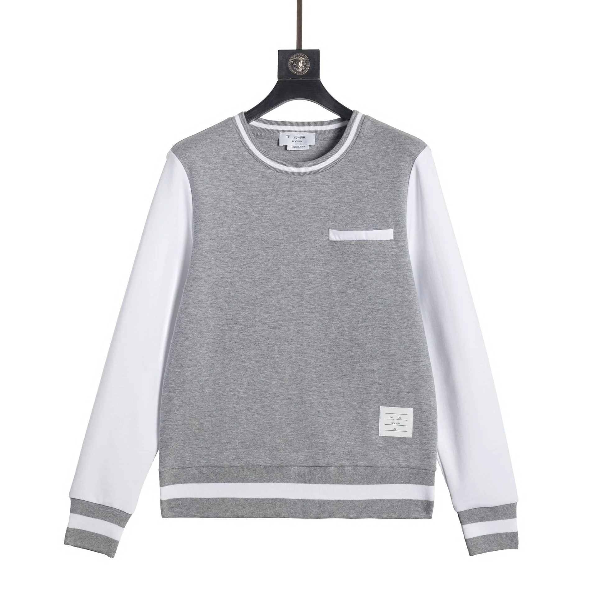 

TB Brand THOM Sweater Capsule Pullover Coat Casual Sweatshirts Sport O-Neck High Quality Korean Design Women Top Couple We