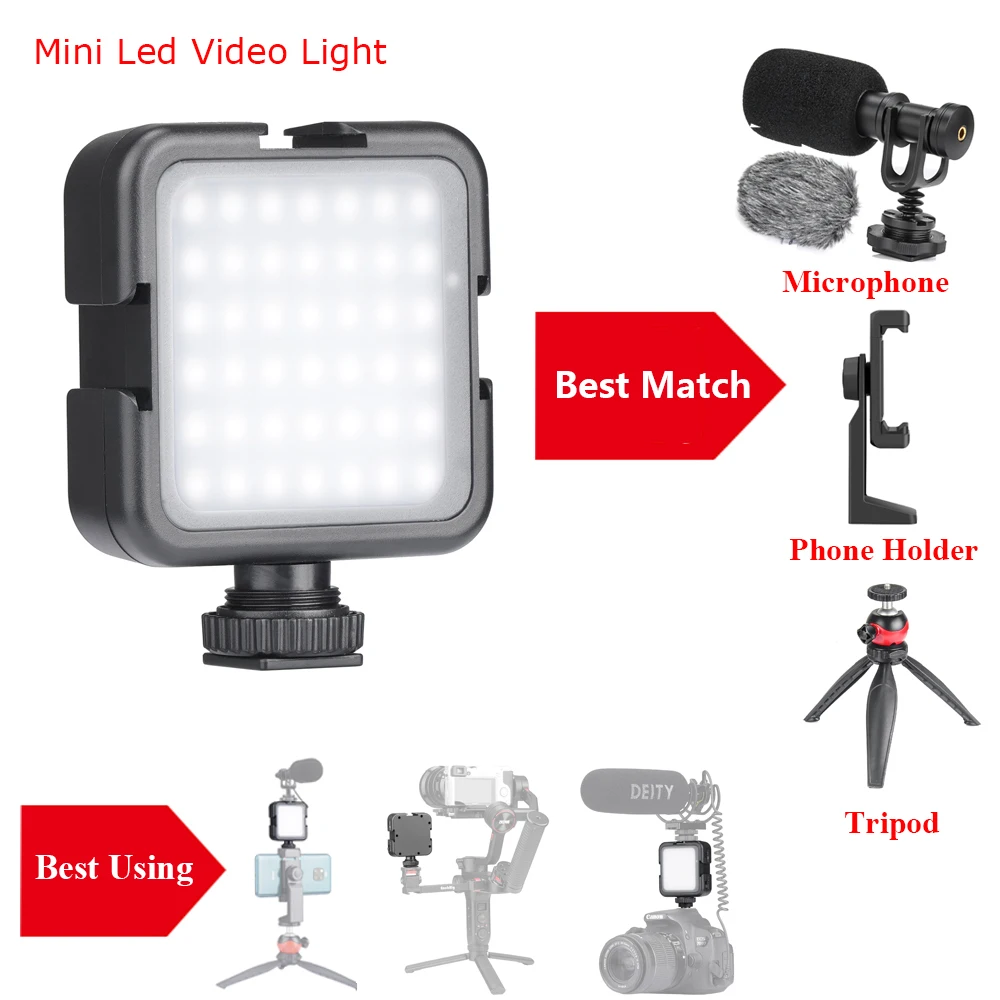 

Led Video Light Studio Lighting LED Vlog Fill Light Lamp film ligh for Smartphone DSLR Camera for YouTube video Vlog film making