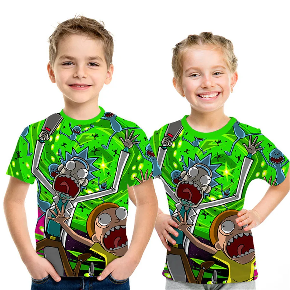 Коллекция года, новая летняя детская футболка с 3D принтом «Rick and Morty By Jm2» футболка с аниме для мальчиков и девочек красивые детские футболки для детей возрастом от 4 до 12 лет - Цвет: picture show NT-517