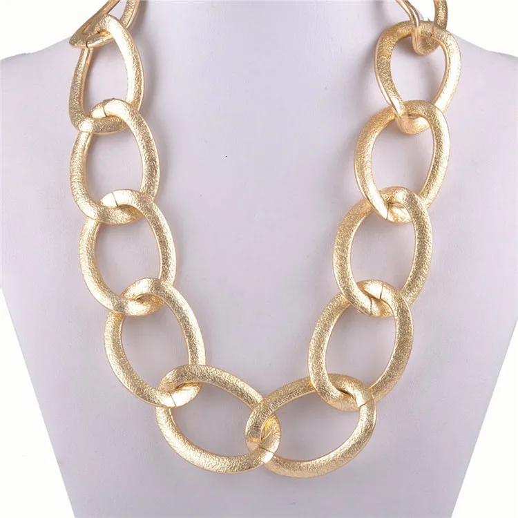 Горячая Мода Панк колье ожерелье Gros Collier Femme матовое скрученное массивное длинное ожерелье на цепочке ожерелье N1056