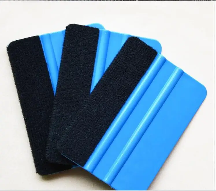 

Custom LOGO 1000 Pcs Plastic Car Cleaning Tools Squeegee Decal Wrap Applicator Soft Felt Edge Scraper