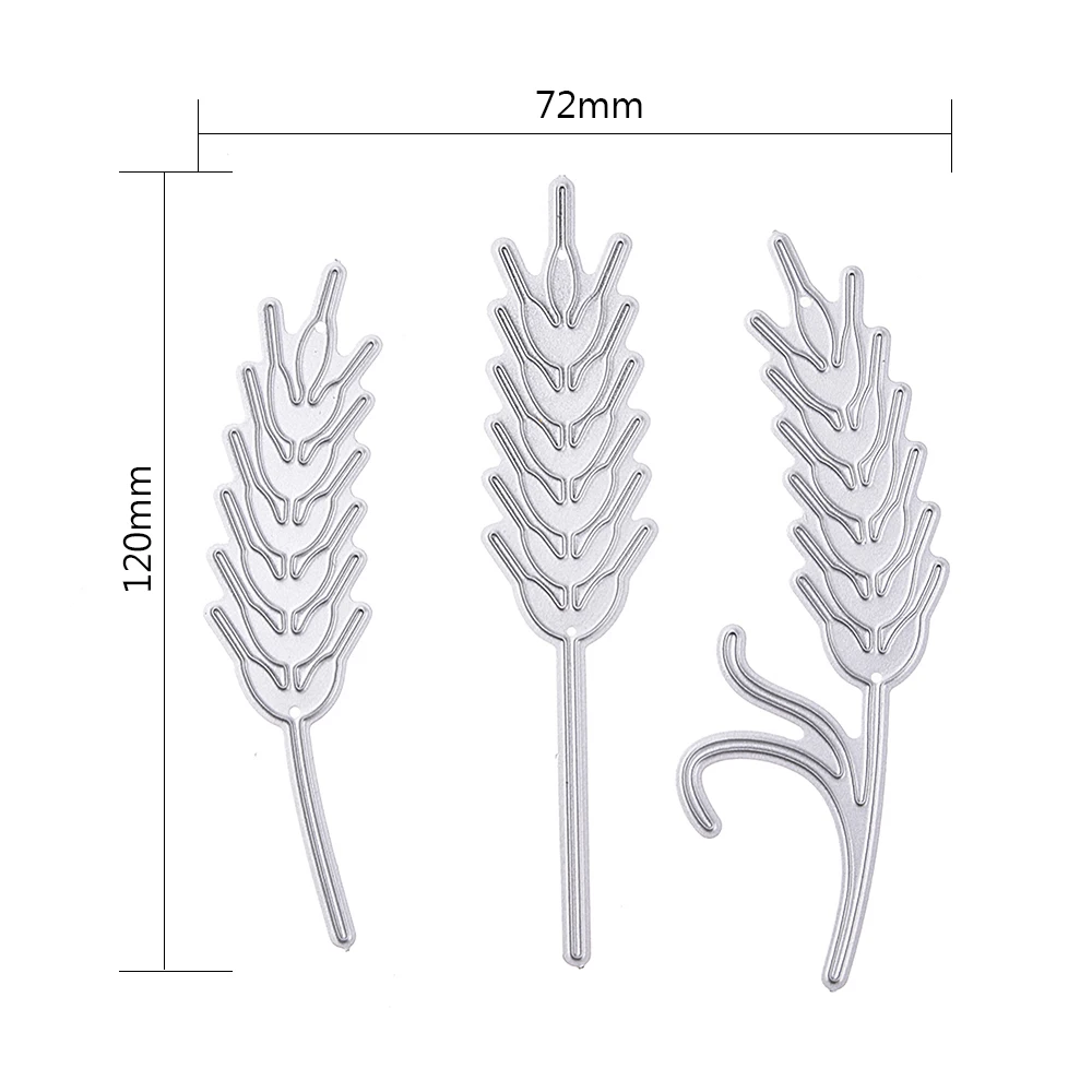 HOOMIN высечки формы трафареты тиснение 3 шт Пшеничная солома завод металла резки