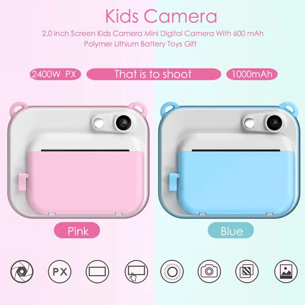 Детская мгновенная термопечать цифровая камера 2 ''Мини DIY образовательная