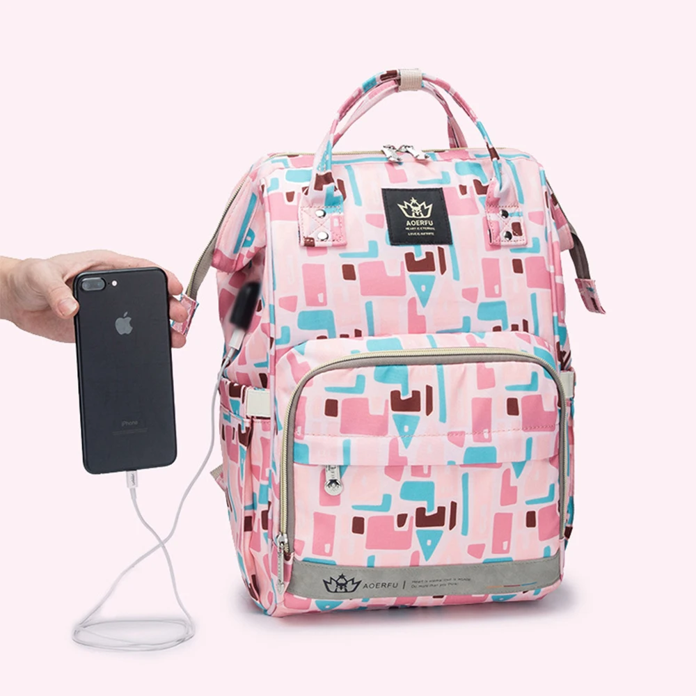 

Diaper bag backpack mommy bag Maternity large nappy bag USB Maternida Printed Bebe baby bag Travel Backpack Baby Care wetbag