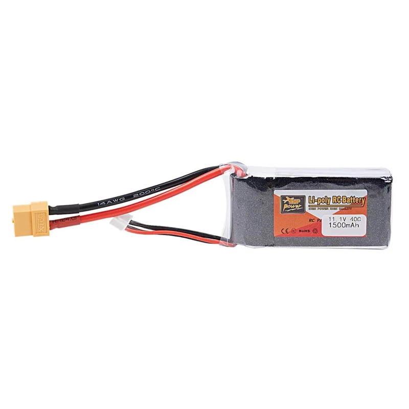 AABB-Zop мощность 11,1 V 1500Mah 40C 3S Lipo батарея Xt60 разъем для Радиоуправляемый Дрон, автомобиль модель Sot0