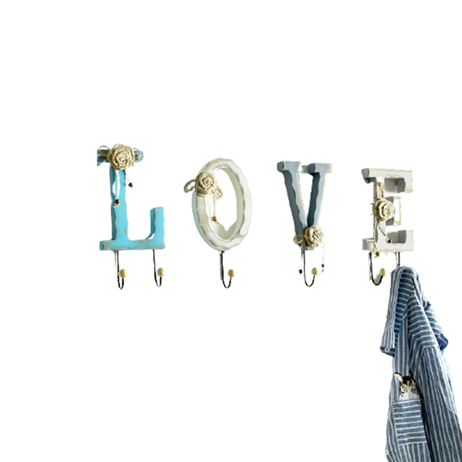 

Love Home Wall Ornament With Hook Vintage Diy Hanging Decoration Set With Flower Decor For Home Room Home Decoration Accessories