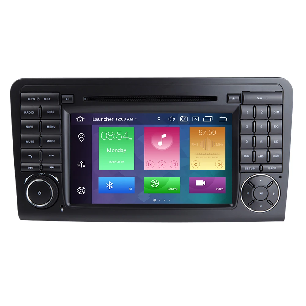 Автомобильный DVD плеер IPS DSP 64 Гб 2 din Android 10 GPS для BENZ ML 320/ML 350/W164(2005 2012)GL радио