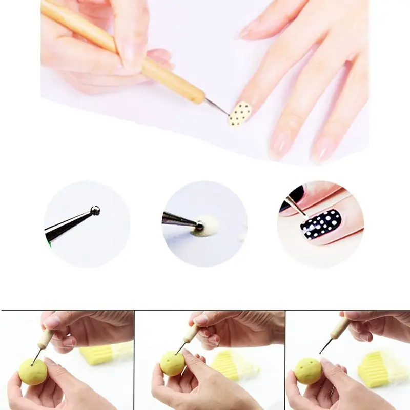 Ball Stylus Dotting Tools 18 pcs Clay Sculpture Modeling for Pottery Plastic Paper Flowers Rock Painting A | Дом и сад