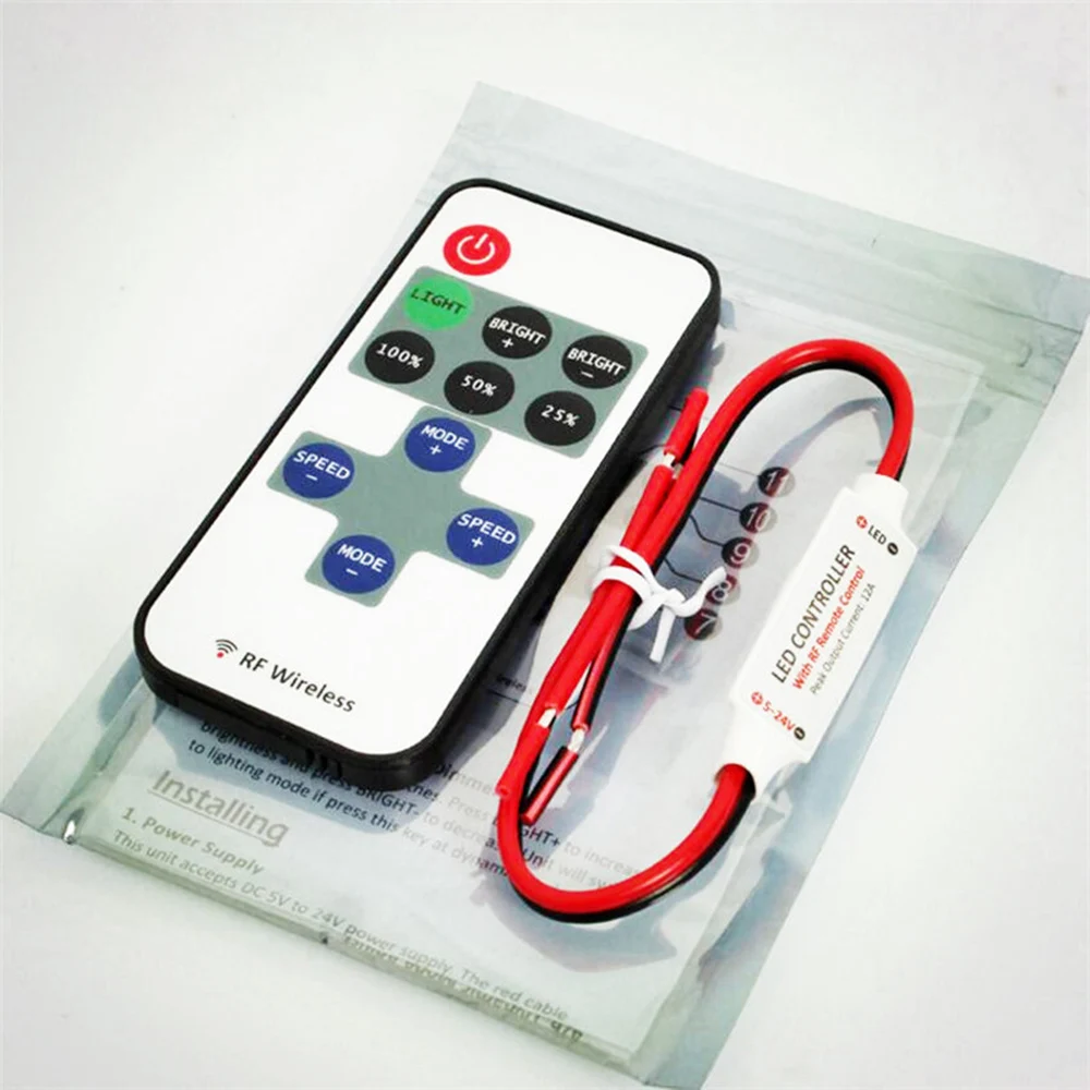 Одноцветный пульт дистанционного управления диммер постоянного тока 12-24 в 8