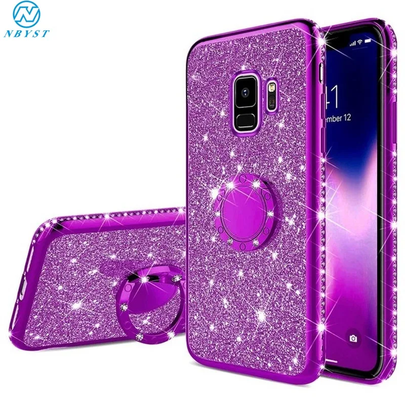 3D диаманта Bling Блеск мягкий силиконовый чехол для Samsung Galaxy S21 + Ультра S20 FE 5G S10 S9 S8