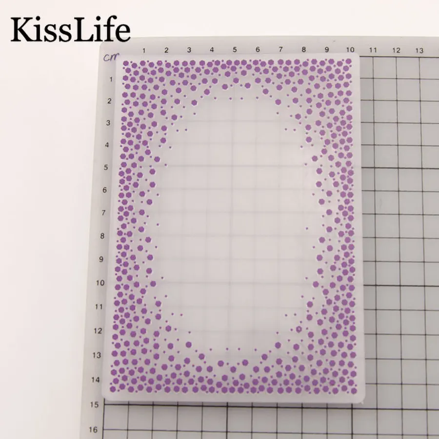 1 упаковка прямоугольная рамка круглые точки пластиковые папки для тиснения