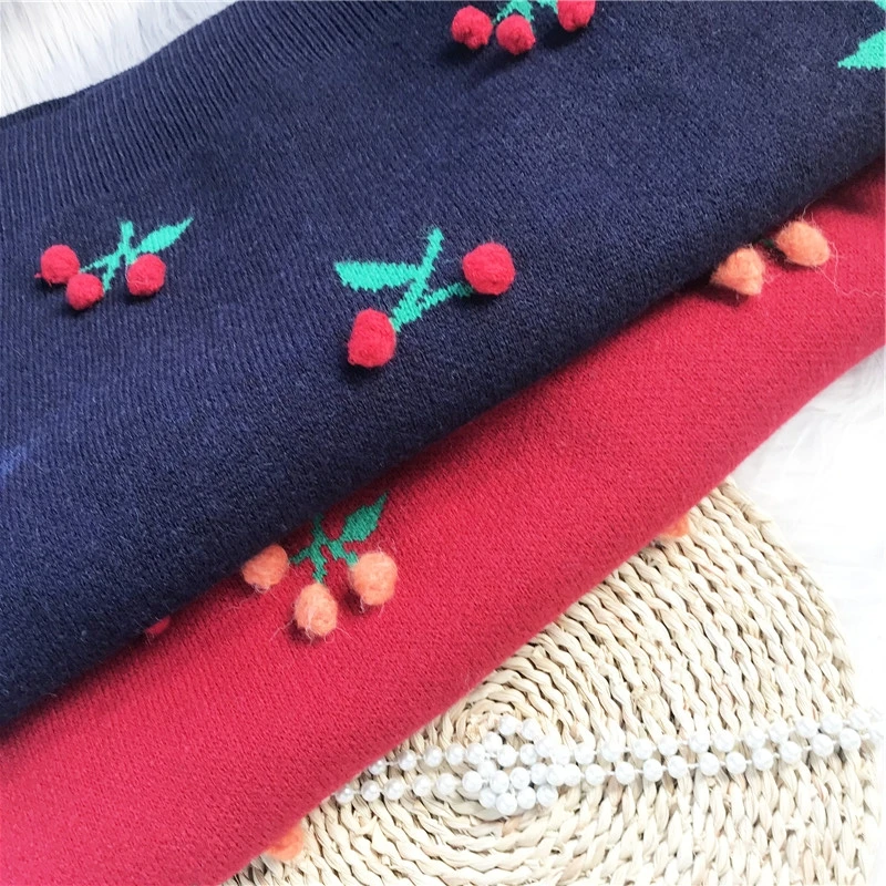 

EBAIHUI Cherry Short Red Sweater Women's Autumn and Winter Korean Style Loose Outerwear 2021 New Vintage Cute Pullover Top