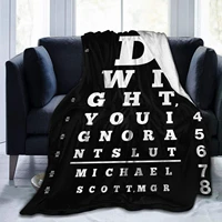 the office eye chart ultra soft micro fleece blanket couch for adults or kids